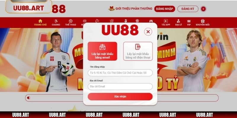 Sai tên tài khoản và mật khẩu